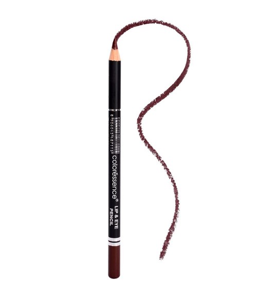 COLORESSENCE Lip and Eye Pencil Long Lasting Highly Pigmented Waterproof Matte Multi-purpose Liner with Free Sharpener - Brown